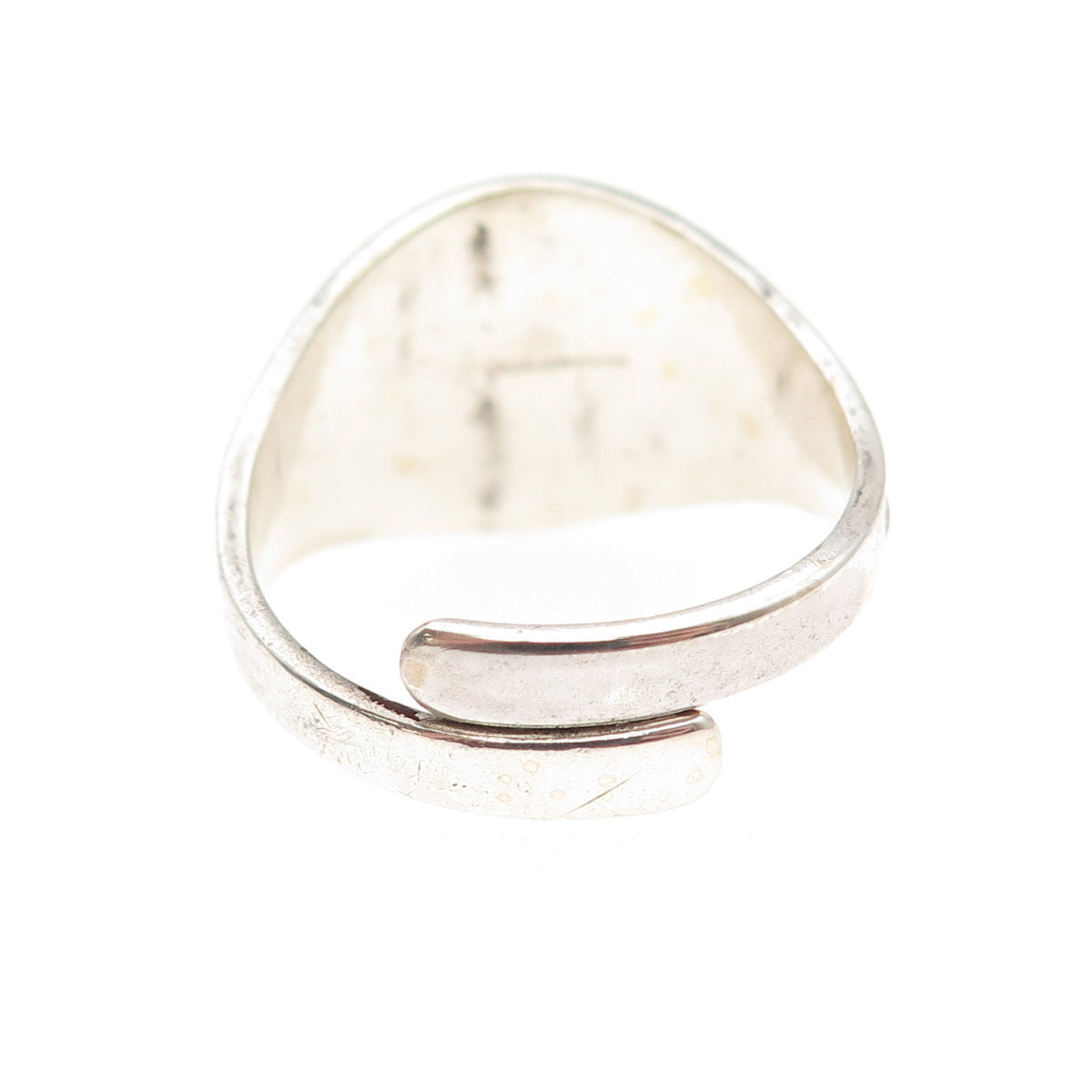 Creed 925 Sterling Antique Art Deco Enamel Holy Spirit Adjustable Ring Size 8.75
