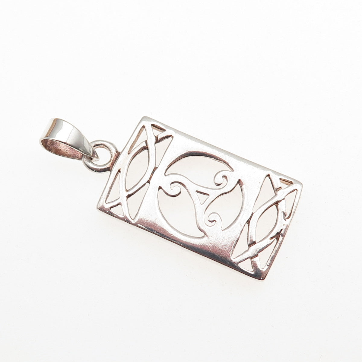 925 Sterling Silver Vintage Celtic Triskelion Charm Pendant