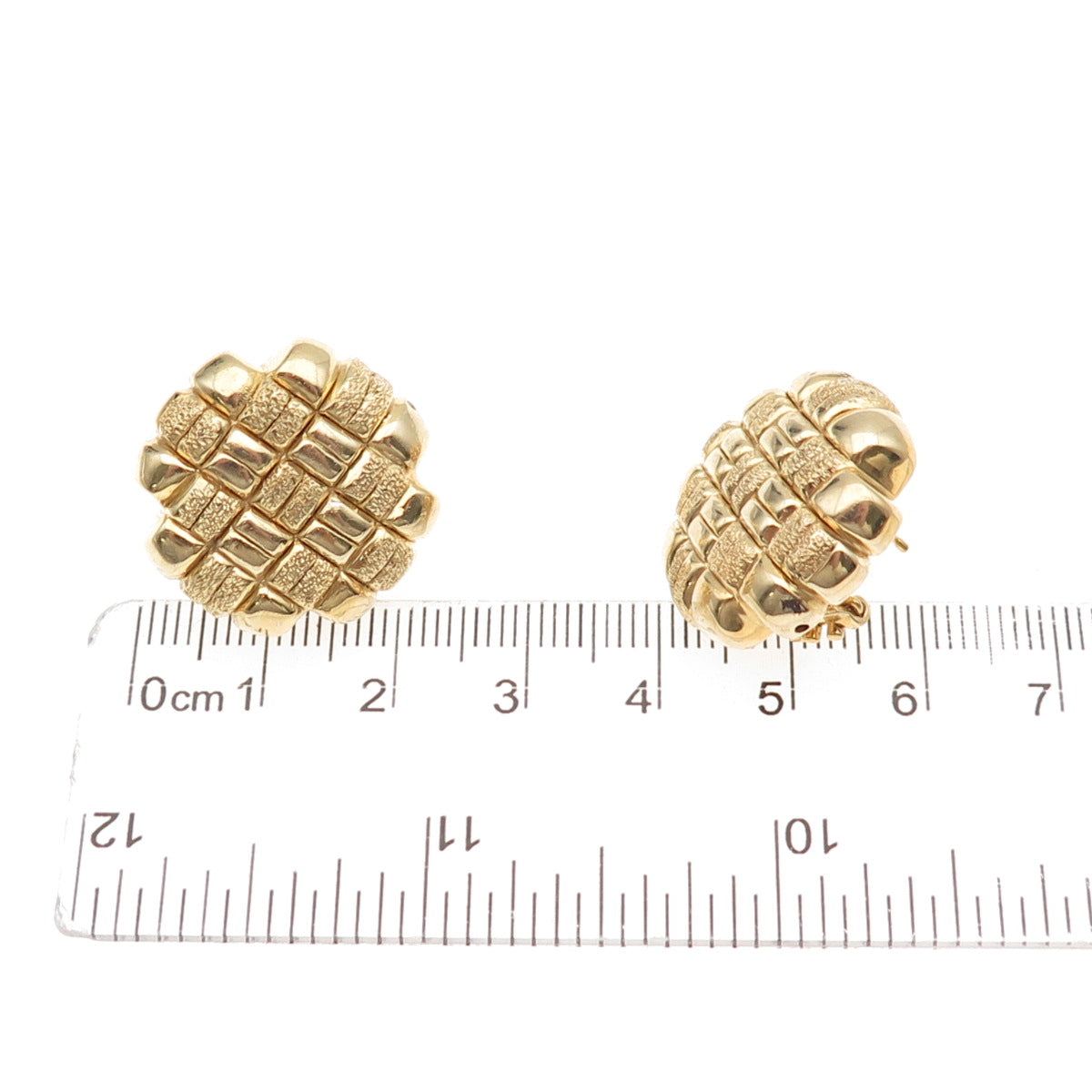 GioIelli Di Valenza 925 Sterling Gold Plated Vintage Italy Omega Back Earrings
