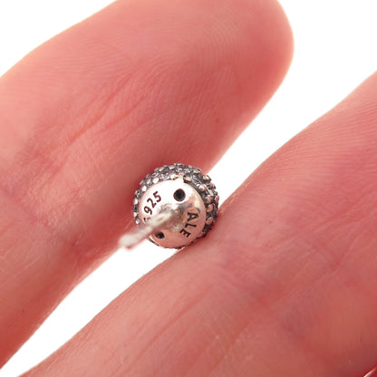 Pandora 925 Sterling Silver Round-Cut C Z Ball Stud Earrings