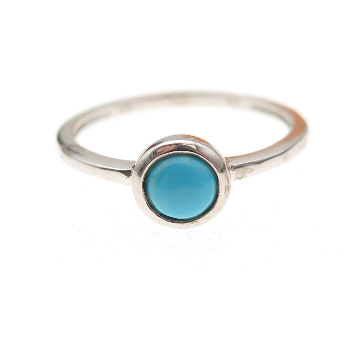 Chuck Clemency 925 Sterling Silver Real Sleeping Beauty Turquoise Ring Size 8