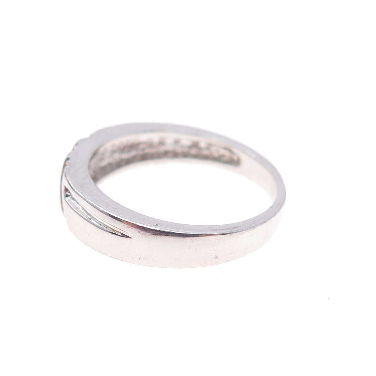 925 Sterling Silver Round-Cut C Z Ring Size 6.25