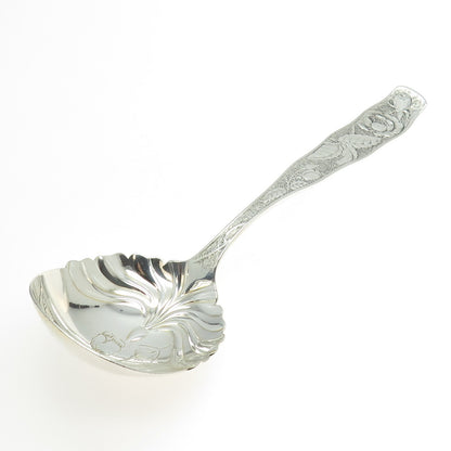 TOWLE 925 Sterling Silver Antique Victorian 1887 Orchids Jelly Spoon