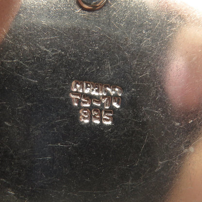 925 Sterling Silver 2-Tone Vintage Mexico Ribbed Pendant