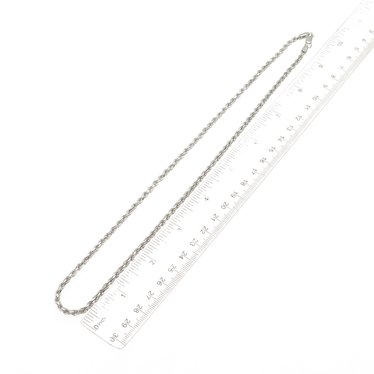 925 Sterling Silver Italy Twisted Rope Chain Necklace 20"