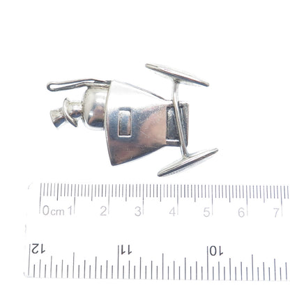 JEWELART 925 Sterling Silver Vintage Man in the Carriage Pin Brooch