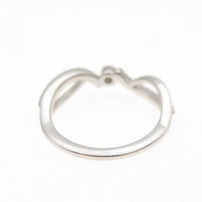 925 Sterling Silver Real Round-Cut Diamond Promise Ring Size 5