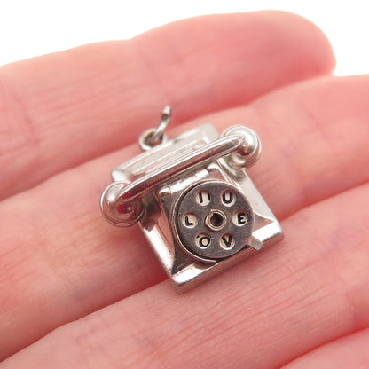 Joseph M. Shanholtz 925 Sterling Antique Art Deco Rotary Phone 3D Mini Pendant