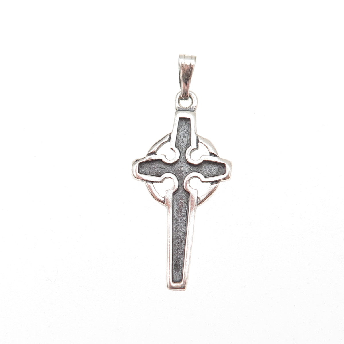 Michal Golan 925 Sterling Silver Vintage Celtic Cross Oxidized Charm Pendant