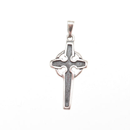 Michal Golan 925 Sterling Silver Vintage Celtic Cross Oxidized Charm Pendant