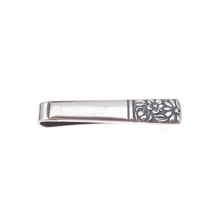 Towle 925 Sterling Silver Vintage 1965 Contessina Oxidized Tie Clip