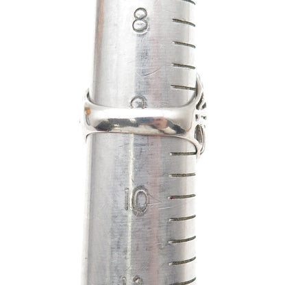 925 Sterling Silver Real Cabochon Labradorite Floral Ring Size 9.25