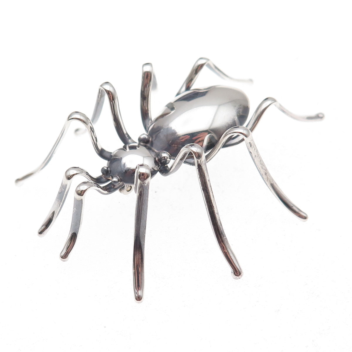 Elaine Sam Navajo Old Pawn 925 Sterling Silver Vintage Slider Tribal Pin Brooch