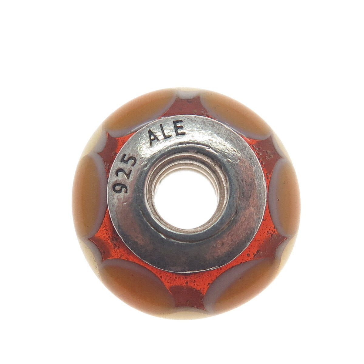 PANDORA 925 Sterling Silver Murano Glass Petal Bead Charm