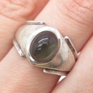 SARAH COVENTRY Sterling Silver Antique Art Deco Green Amethyst Gem Ring Size 8.5