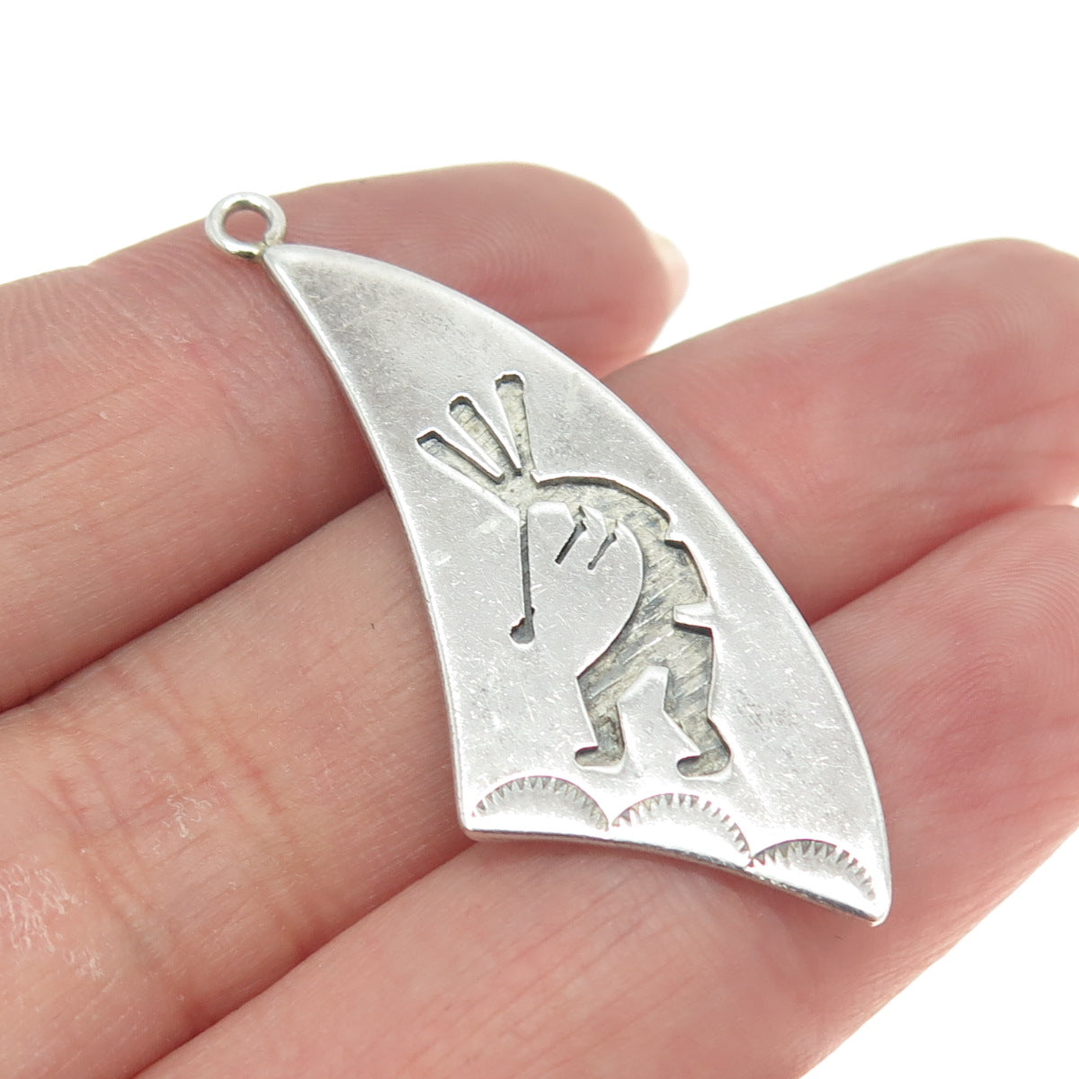 Old Pawn 925 Sterling Silver Vintage Southwestern Kokopelli Charm Pendant