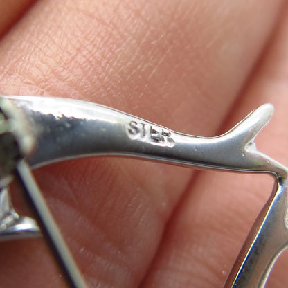 925 Sterling Silver Vintage Fish Pin Brooch