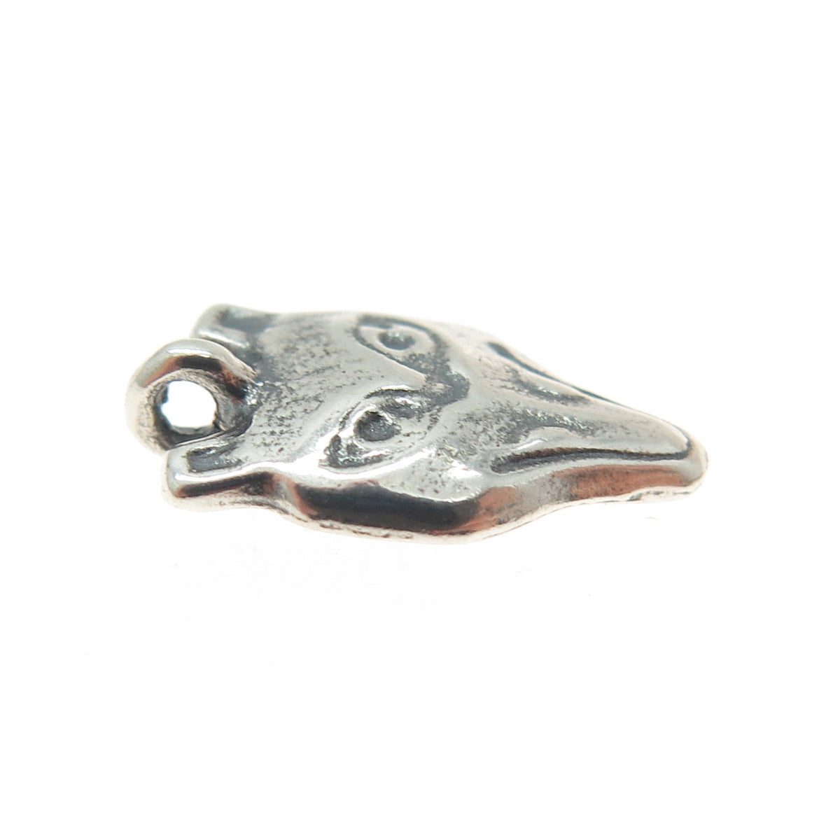 STEVE STAMAS Sterling Silver Vintage Giraffe Face Oxidized Minimalist Pendant