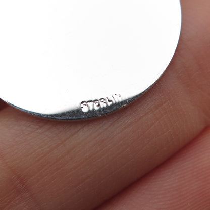925 Sterling Silver Vintage Engraved Maid of Honor Charm Pendant