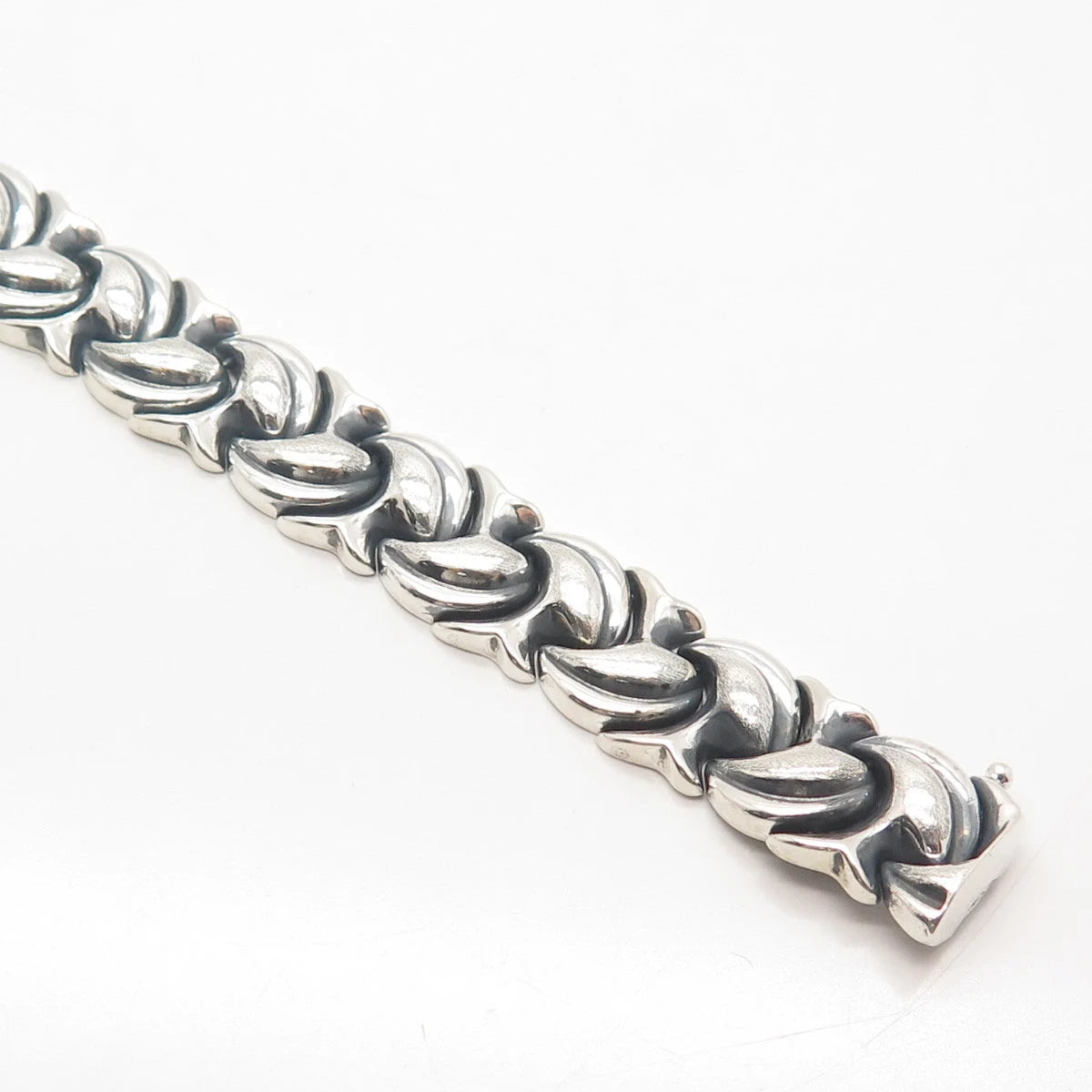 925 Sterling Silver Vintage Turkey Fancy Link Bracelet 7.25"