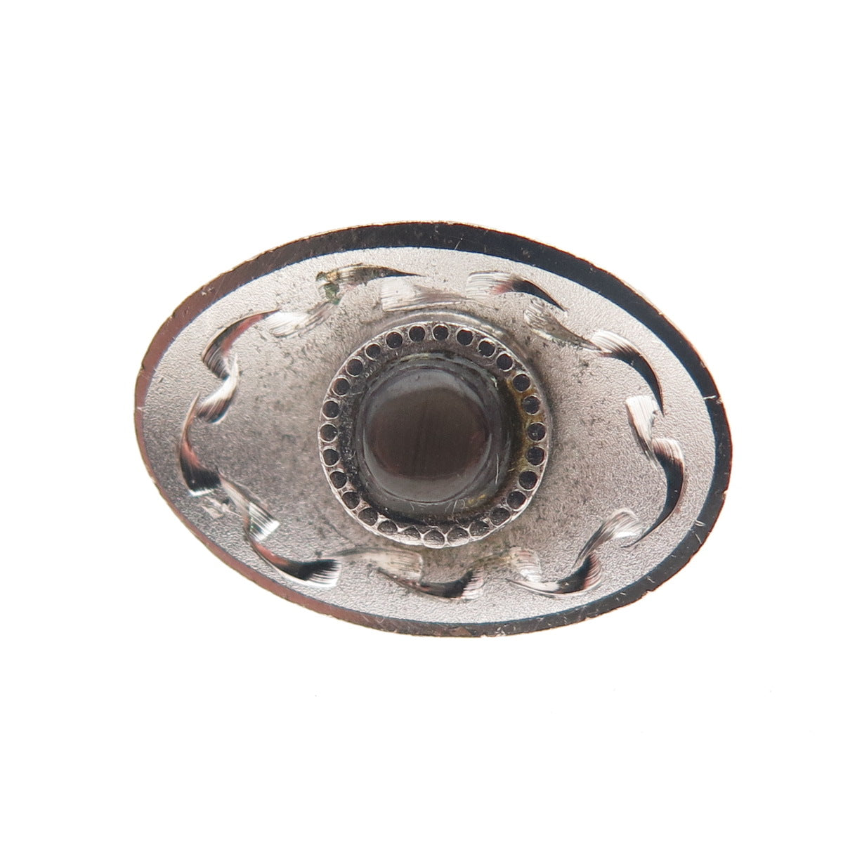 JML Diplomat 925 Sterling Silver Vintage Real Star Sapphire Tie Tack Lapel Pin