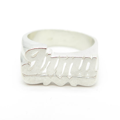 925 Sterling Silver Vintage "Irma" Name Ring Size 7.25
