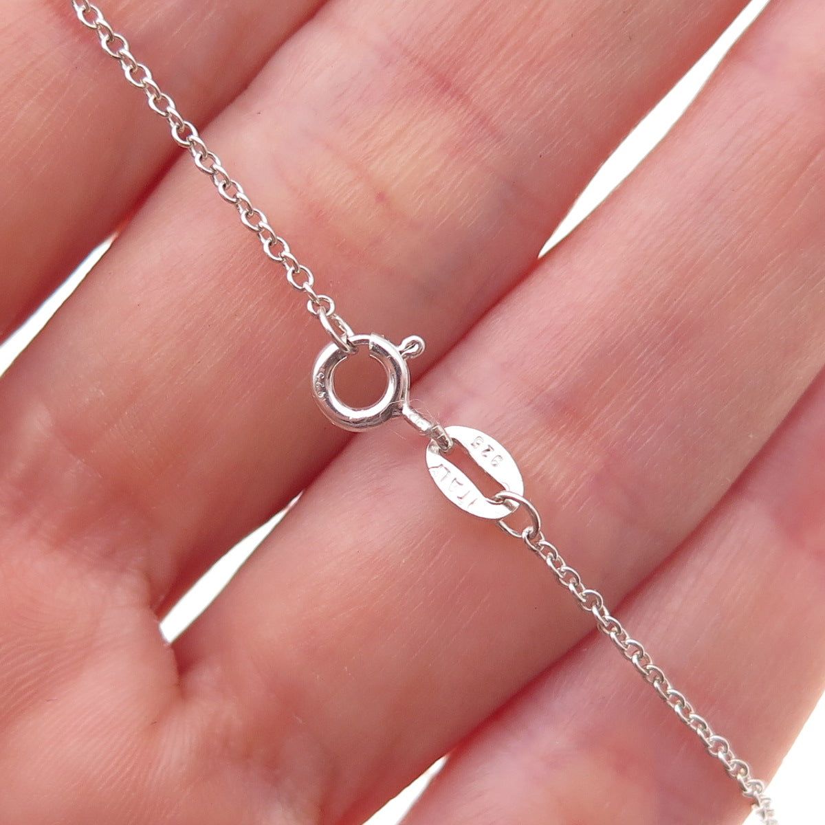 925 Sterling Silver Vintage Cross Cable Chain Necklace 18"