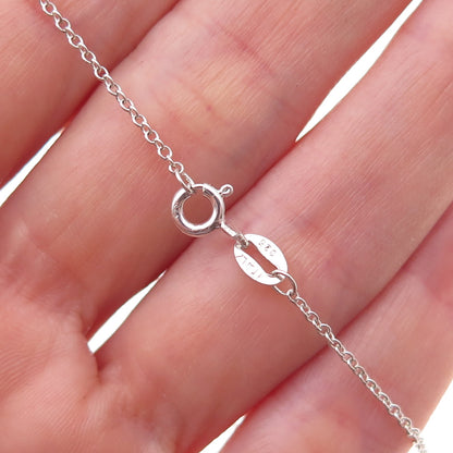 925 Sterling Silver Vintage Cross Cable Chain Necklace 18"