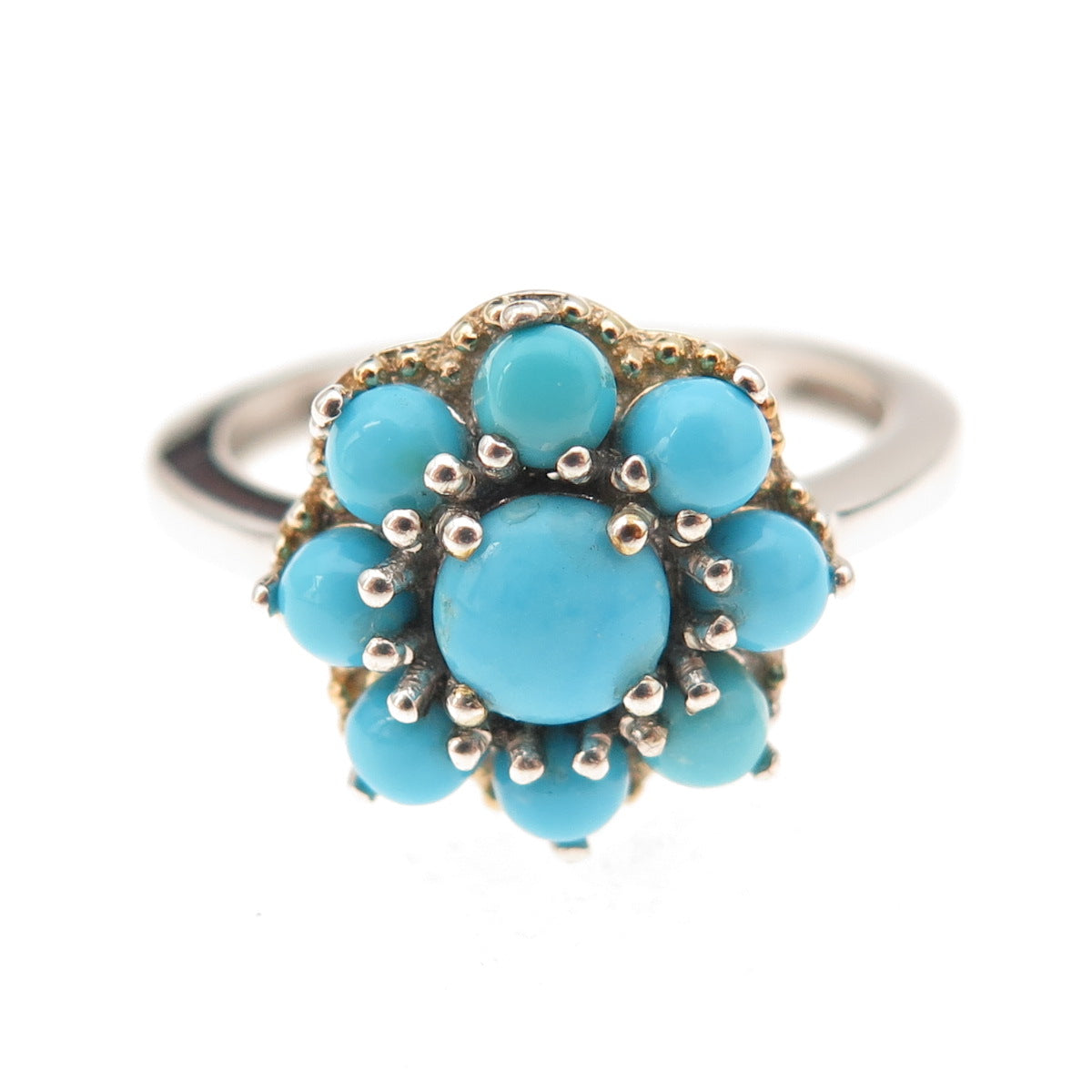 Chuck Clemency 925 Sterling Silver Real Sleeping Beauty Turquoise Ring Size 7