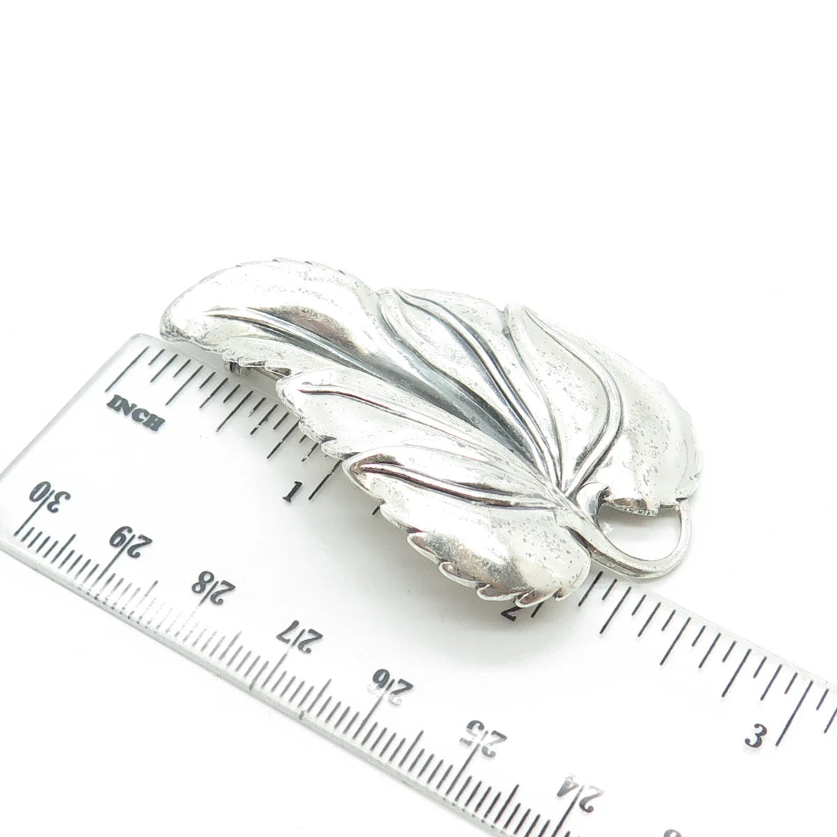 925 Sterling Silver Vintage Danecraft Leaf Floral Pin Brooch