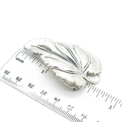 925 Sterling Silver Vintage Danecraft Leaf Floral Pin Brooch