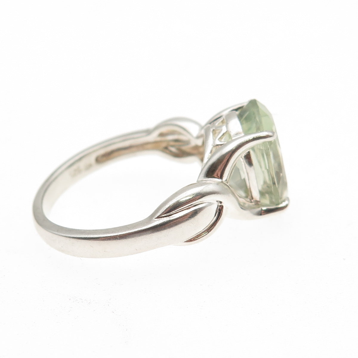 Michelle Albala 925 Sterling Silver Vintage Real Green Amethyst Ring Size 10.25