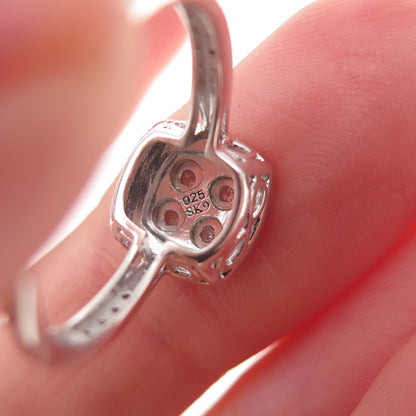 SK9 Allure Gems 925 Sterling Silver Real Diamond Engagement Ring Size 6