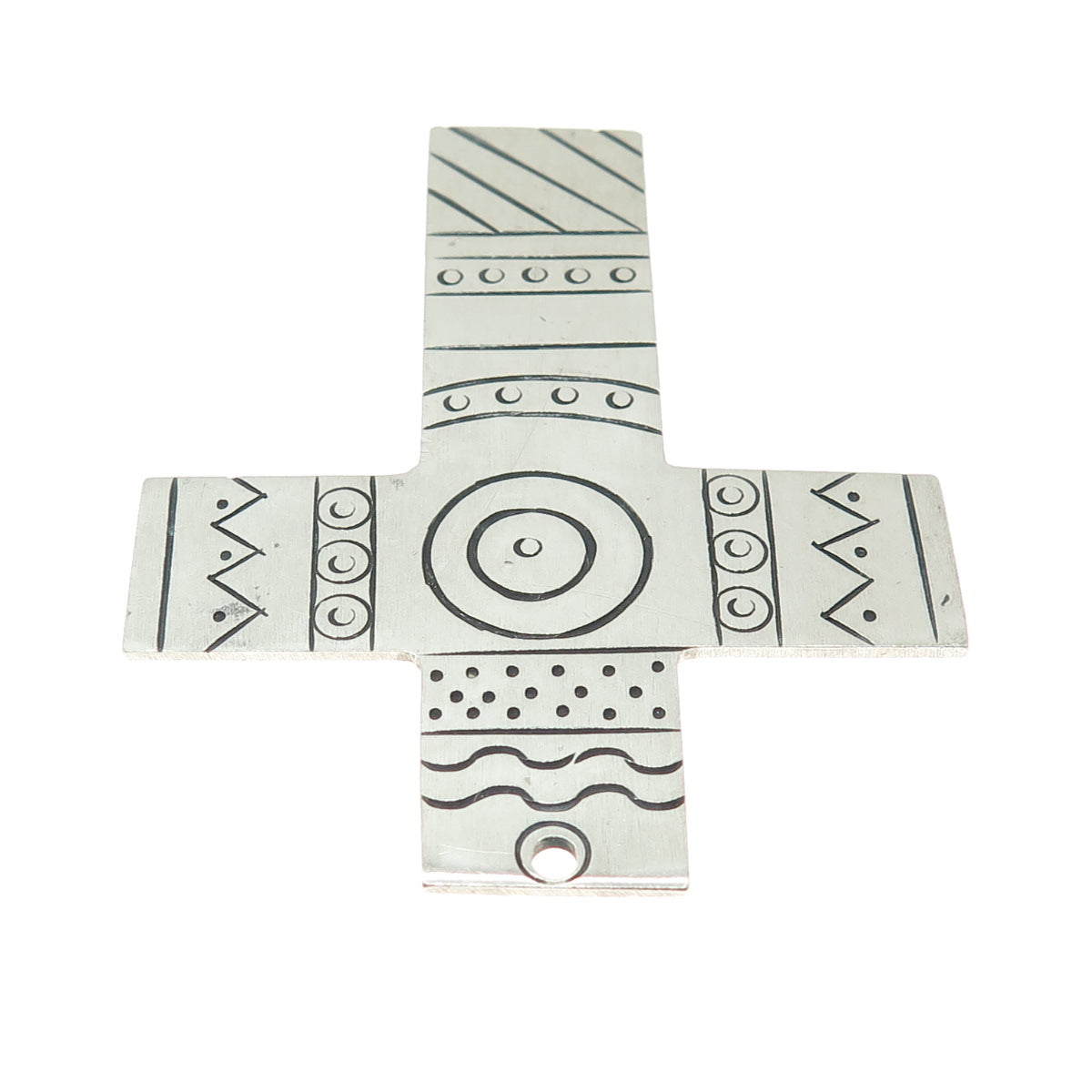 FUTURA 925 Sterling Silver Vintage Cross Tribal Pendant