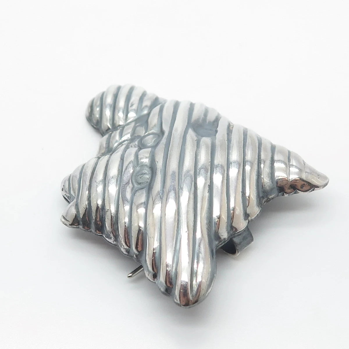 925 Sterling Silver Vintage Mexico Dog / Puppy Pin Brooch