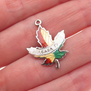 BREADNER CO. 925 Sterling Silver Vintage Enamel Niagara Falls Charm Pendant
