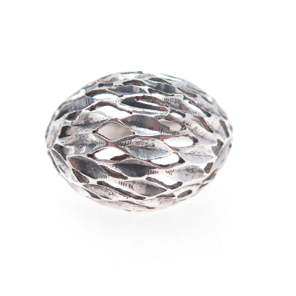 VARGAS 925 Sterling Silver Antique Art Deco Oxidized Dome Ring Size 7
