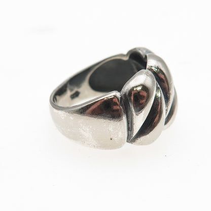 Chapal Zenray 925 Sterling Silver Vintage Modernist Oxidized Ring Size 7