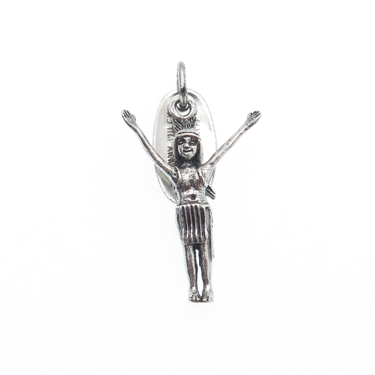 MAISELS INDIAN TRADING Old Pawn 925 Sterling Silver Vintage Indian Chief Pendant