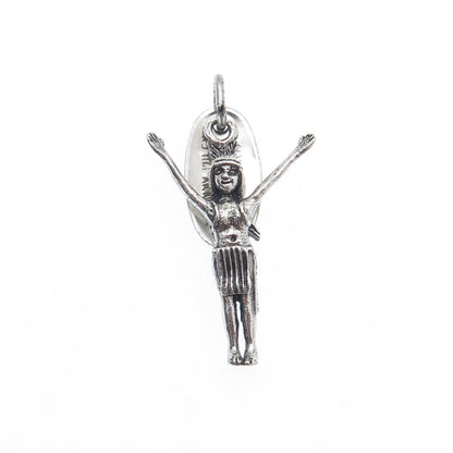MAISELS INDIAN TRADING Old Pawn 925 Sterling Silver Vintage Indian Chief Pendant