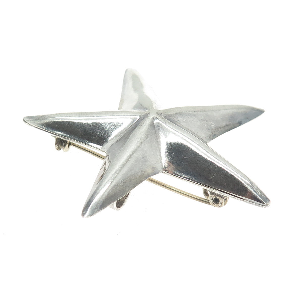 925 Sterling Silver Vintage Mexico Star Pin Brooch / Pendant