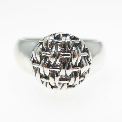 MWS Mark Wasserman Samara Sterling Silver Vintage Woven Oxidized Ring Size 6.25