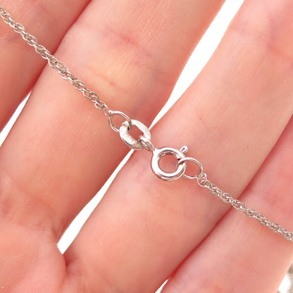 Chuck Clemency 925 Sterling Real Tanzanite Infinity Singapore Chain Necklace 18"