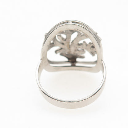 Tahara 925 Sterling Silver Vintage Tree of Life Oxidized Ring Size 9.75