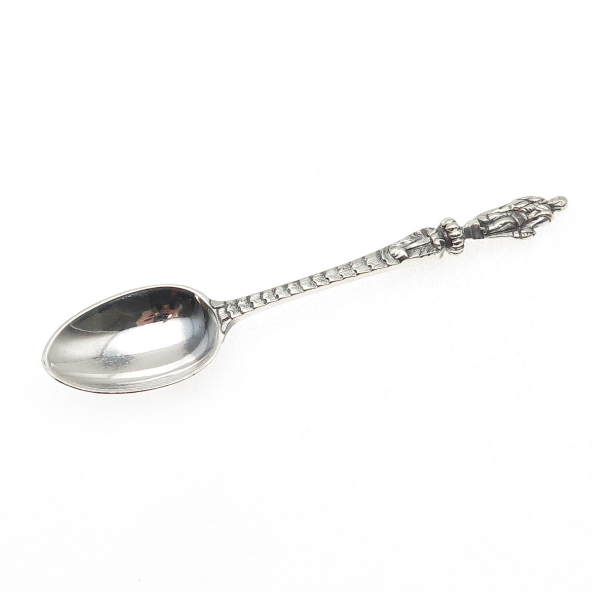 George Aldwinckle 925 Sterling Silver Antique 1862 London Apostle Coffee Spoon