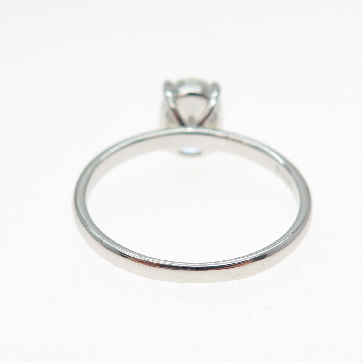 925 Sterling Silver Real Oval-Cut Moissanite Engagement Ring Size 10