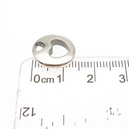 Tiffany & Co. 925 Sterling Silver Vintage 1999 Heart Disc Mini Charm Pendant