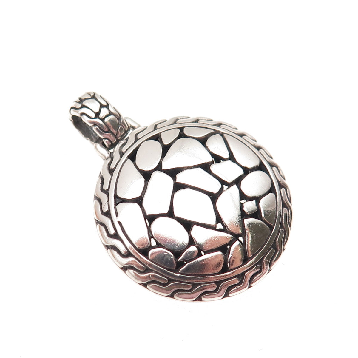ATI Annika Witt 925 Sterling Silver Vintage Kali Modernist Charm Pendant