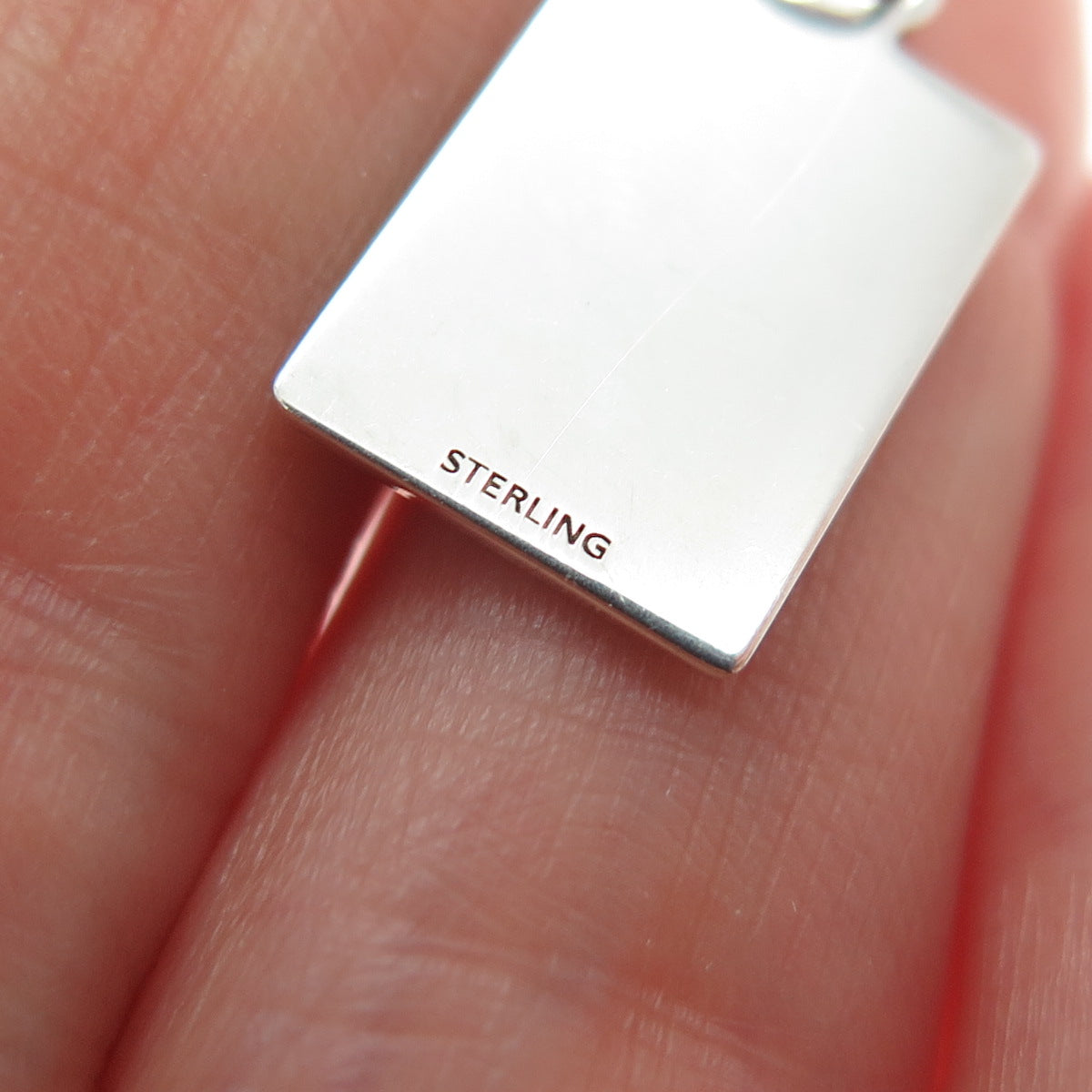 925 Sterling Silver Red Enamel Healthy Love Minimalist Charm Pendant