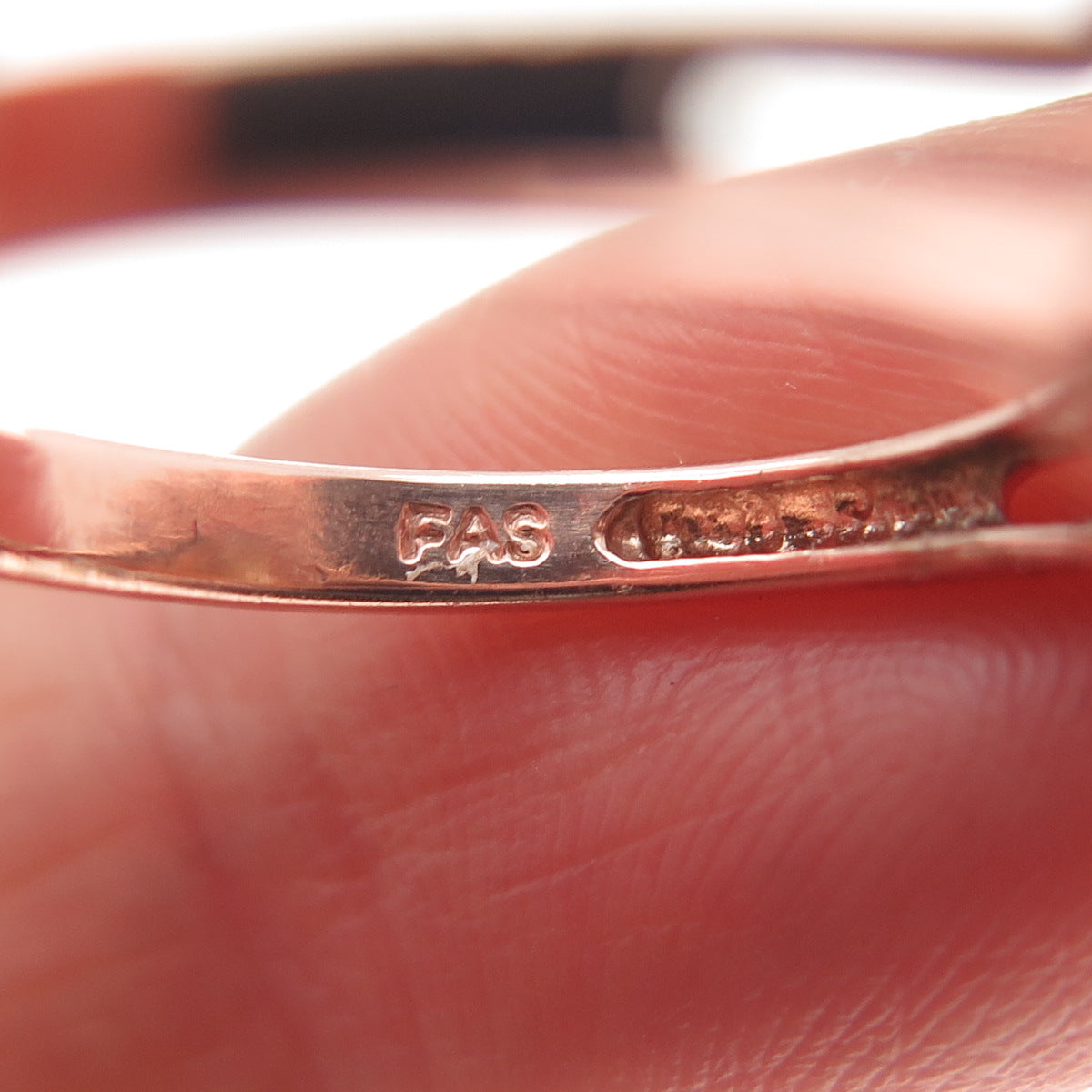 925 Sterling Silver Rose Gold Plated Real Smoky Quartz & C Z Ring Size 7.5